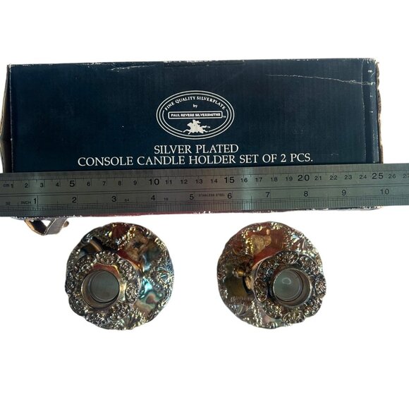 Godinger Silver Plated Candle Holder Set Of 2 NWB - Picture 5 of 7